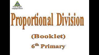 Proportional Division (Booklet)