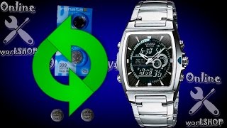 Замена батарейки в наручных часах на примере Casio Edifice EFA 120(4334)