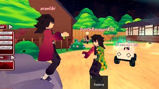 Twin Giyus' dancing in Demon Slayer 3D RP #demonslayer #kimetsunoyaba #giyuutomioka #giyu #roblox