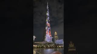 Burj Khalifa World's Tallest Light Show #shorts