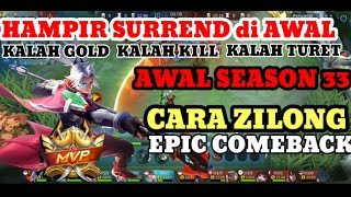 AWAL SEASON !!! CARA ZILONG EPIC COMEBACK..#solorankpush #mobilelegends