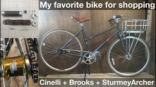 Introducing my shopping bike and care for the leather grips (Cinelli + Brooks + SturmeyArcher)