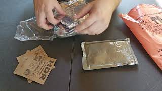 Sopakco Humanitarian Daily Ration Menu 1 MRE unboxing with PaxtonCreekSupply