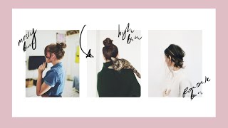 kok na 3 sposoby | messy bun | tutorial