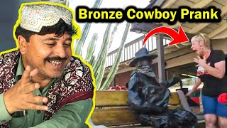 Tribal People React To Bronze Cowboy Funniest Prank 2023