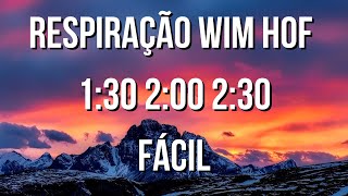 Respiração Wim Hof guiada FÁCIL. 3 Rounds para superar 2 minutos de retenção.