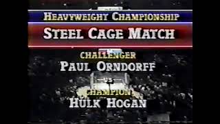 Hulk Hogan VS Paul Orndorff Steel Cage 13th December 1986