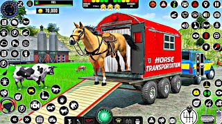 Hors Transportation | Eid animal transport truck simulator game | Animal Market- Goat, Cow Transport