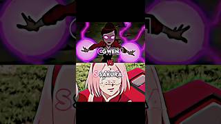 Gwen vs sakura 🔥🥵 /ALBEDO_X//#ben10omniverse  #shorts #naruto