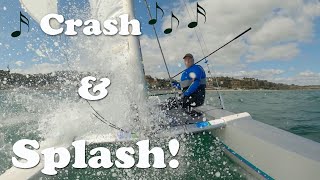 "Crash" & splash! - Dart 15 sailing at Shanklin Sailing Club, Isle of Wight