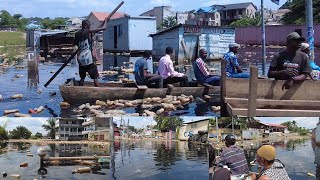 😭😭 INONDATION | Fleuve Congo déborde à la POMPAGE , MBUDI  CITE DU FLEUVE, KINGABWA | RDC-KINSHASA