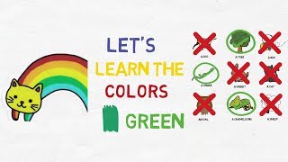 Learn Green Color |  Learn English, Drawing and Coloring with Animals for Kids