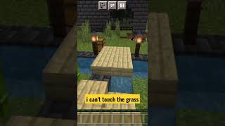 minecraft, touch the grass and you're dead #minecraft #minecraftshorts