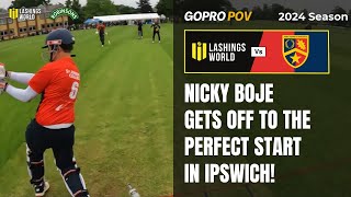 Nicky Boje Disturbs The Stumps! - Lashings vs St Joseph's College 2024