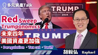 【多元資產Talk】美國大選 市場極度興奮 Red sweep Trumponomics｜債市仍大波幅｜未來四年 美國資產更加強  資金將湧入美國 非美資產睇路｜TSLA搵機會買