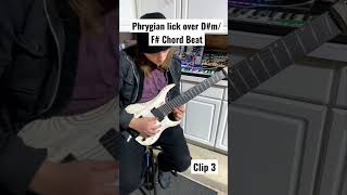 Phrygian lick over D#m/F# Chord Beat | #shorts #guitar #guitarist #guitarsolo #beat #beats