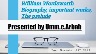 William Wordsworth Biography~important works|Education|The Prelude|~Relationship#williamwordsworth