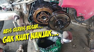 kok bisa..motor abis servis besar tenaga malah jadi loyo...