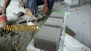 HOW TO MAKE THE BEST QUALITY PAVER BLOCKS MINI - Cara Membuat Paving Block Manual Segi 4 Kualitas Ok