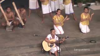 Abrenios singing while playing bamboo musical instruments