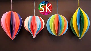 Christmas 3D Paper Ornaments | Holiday Decorations | DIY Winter Decor | Xmas tree decorations