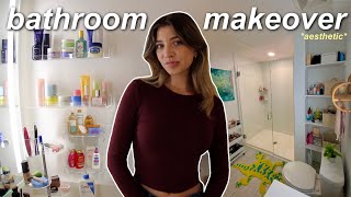 aesthetic bathroom transformation!  *:･ﾟorganizing, cleaning & decorating