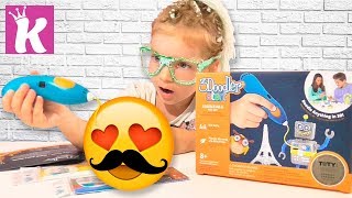 3D РУЧКА! Рисуем Очки и Эмоджи! 3Doodler Start - 3D Pen