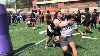 Linemen 1 on 1’s | California Highschool Football | Offensive Line | Defensive Line