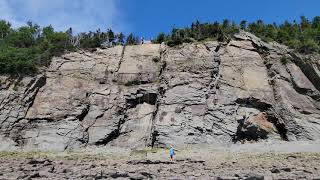 Rappelling at Cape Enrage NB Canada July 2021