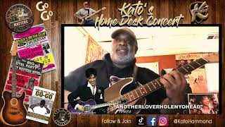 Playing my guitar/singing “Anotherloverholenyohead” by Prince 🎸 #KatosHomeDeskConcertSeries