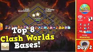 Top 8 Town Hall 13 Esports War Bases + Link! | Clash World FINALS Day 2