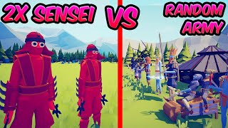 2x SENSEI vs RANDOM ARMY⚔️😱😱| TABS - Totally Accurate Battle Simulator