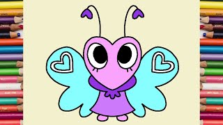 Flutter | How To Draw Flutter from Dandy's World | Draw and Color Flutter | Draw Flutter | Dandy's