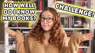 HOW WELL DO I KNOW MY BOOKS? CHALLENGE