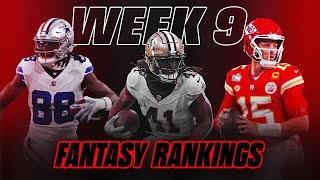 Week 9 Fantasy Player Rankings: Risers and Fallers | Fantasy Dirt