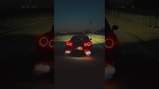 Nissan GT-R revs and flames