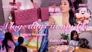 VLOG ♡: Halloween hunting, Giselle’s bday, arcade, haul, new purse, movies, errands, & family time