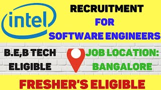 🔴Intel Fresher Recruitment For Software Engineers| Apply Fast | 2020 Batch