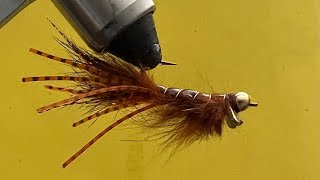 #8 Hook Bead Head Cray Tail Creek Crawler Fly Tying