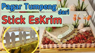 Cara membuat pagar nampan tumpeng dengan stick eskrim | Model Terbaru !!!