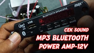 cara merakit modul mp3 bluetooth ke amplifier 12v