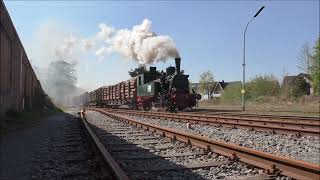 Erste Versuchsfahrten der Lok Niedersachsen mit Holzpellets als Brennstoff 23.04.2022 (HD)