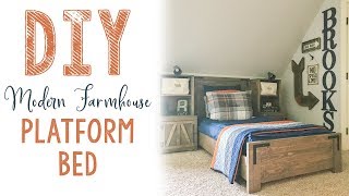 DIY Modern Farmhouse Platform Bed