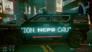 Cyberpunk - Police SUV Gameplay (PS4 | 1.23 v.)