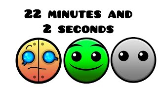 All Geometry Dash difficulties in 22 minutes and 2 seconds