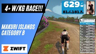 4+ W/KG Flat is Fast Race // Attacking the Climb! // Stage 5A Mech Isle Loop // Zwift Racing