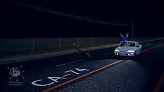 collision car and bicycle in 3d animation research|sample use only