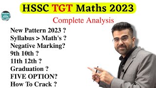 HSSC TGT Maths 2023: Complete Analysis - Syllabus | Eligibility