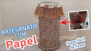 Artesanato Com Papel Cesto Organizador - Diy Artesanato