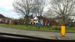 Keresley Roundabout. From Burnaby Rd to Keresley. GIVE WAY TWICE